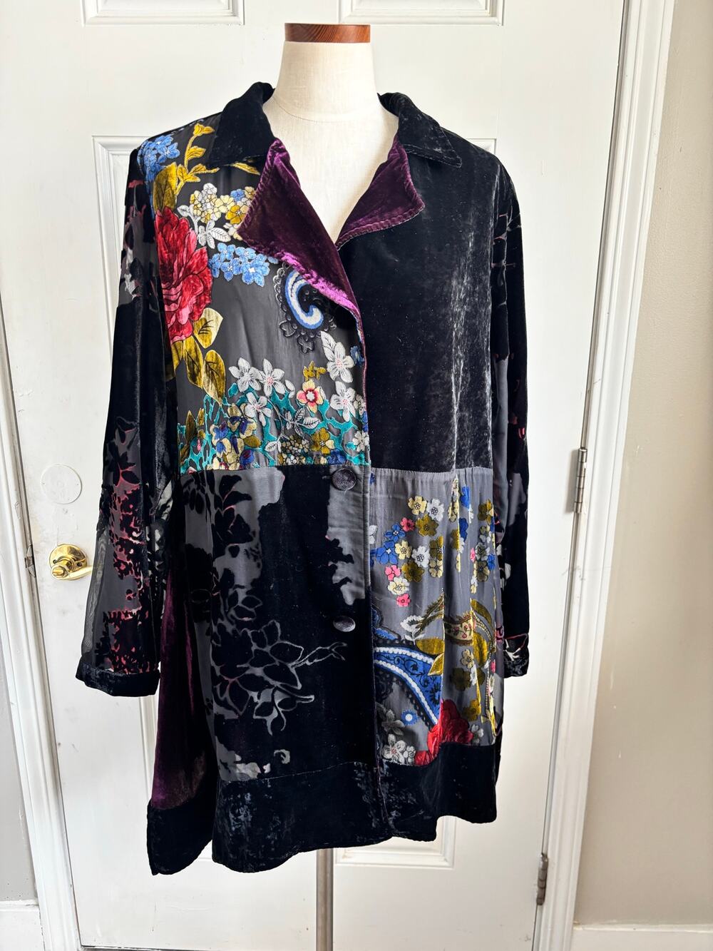 NWOT Soft Surroundings Lisette lightweight velvet burnout jacket size 1x